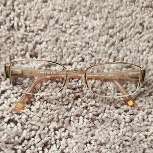 Anne Klein Gold-Tone Eyeglasses